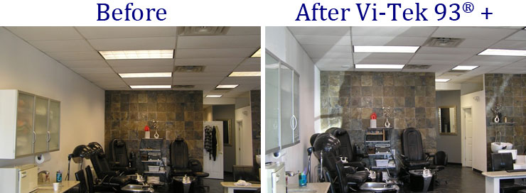Beauty Salon Lights Before and After