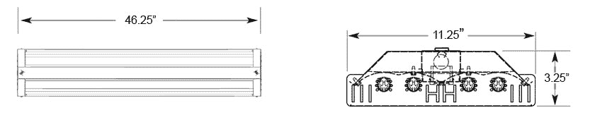 T5 fluorescent light fixture dimensions