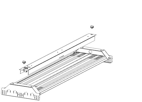 4ft 4 Lamp T5 Fluorescent Lighting Fixture