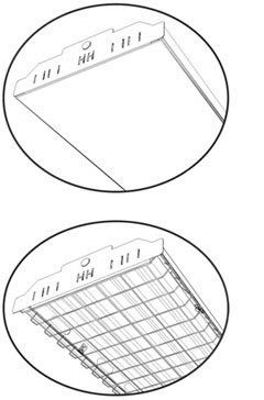 6 Lamp T8 High Bay Fixture Wire Guard Cover