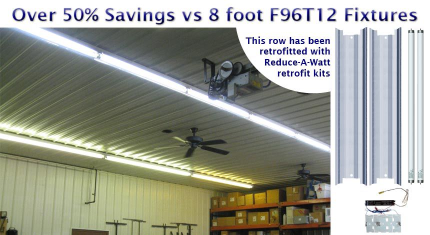 8ft F96T12 Retrofit Kit
