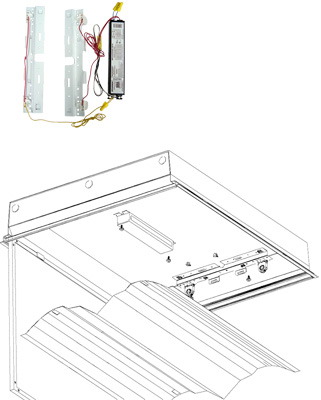 2 U6 Lamp 2x2 Layin Fixture Retrofit Kit